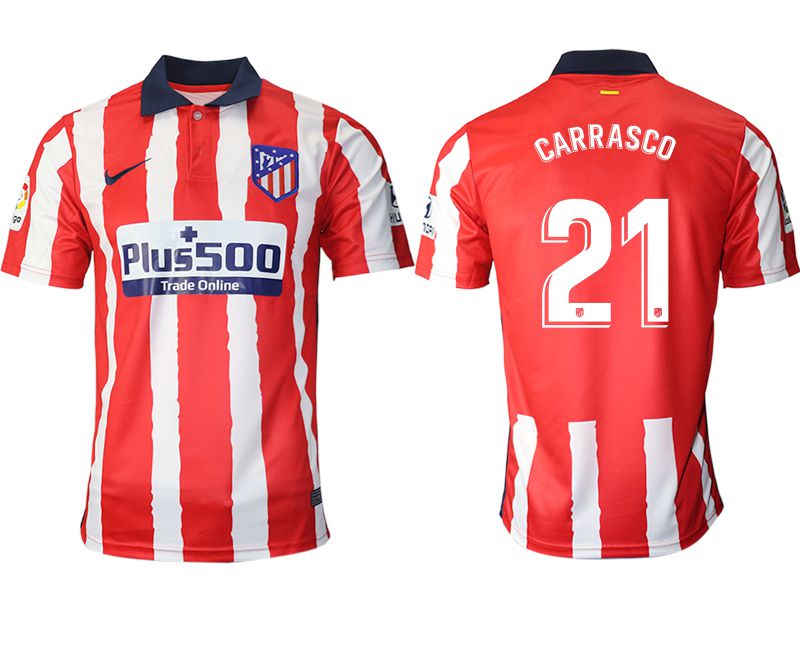 Men 2020-2021 club Atletico Madrid home aaa version #21 red Soccer Jerseys